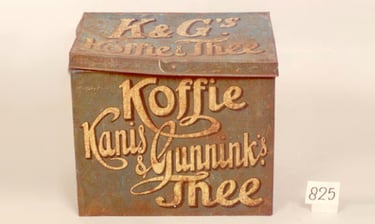 Oud koffie en theeblik Kanis & Gunnink